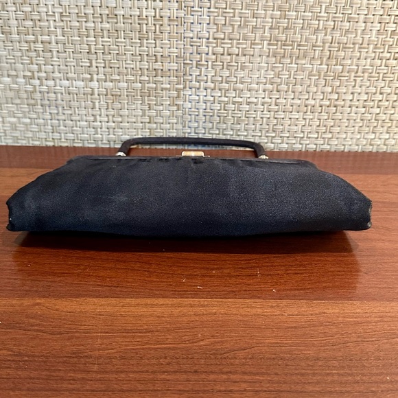 VTG 1960s Black Satin Top Handle Evening Bag by Ande' - Picture 13 of 13
